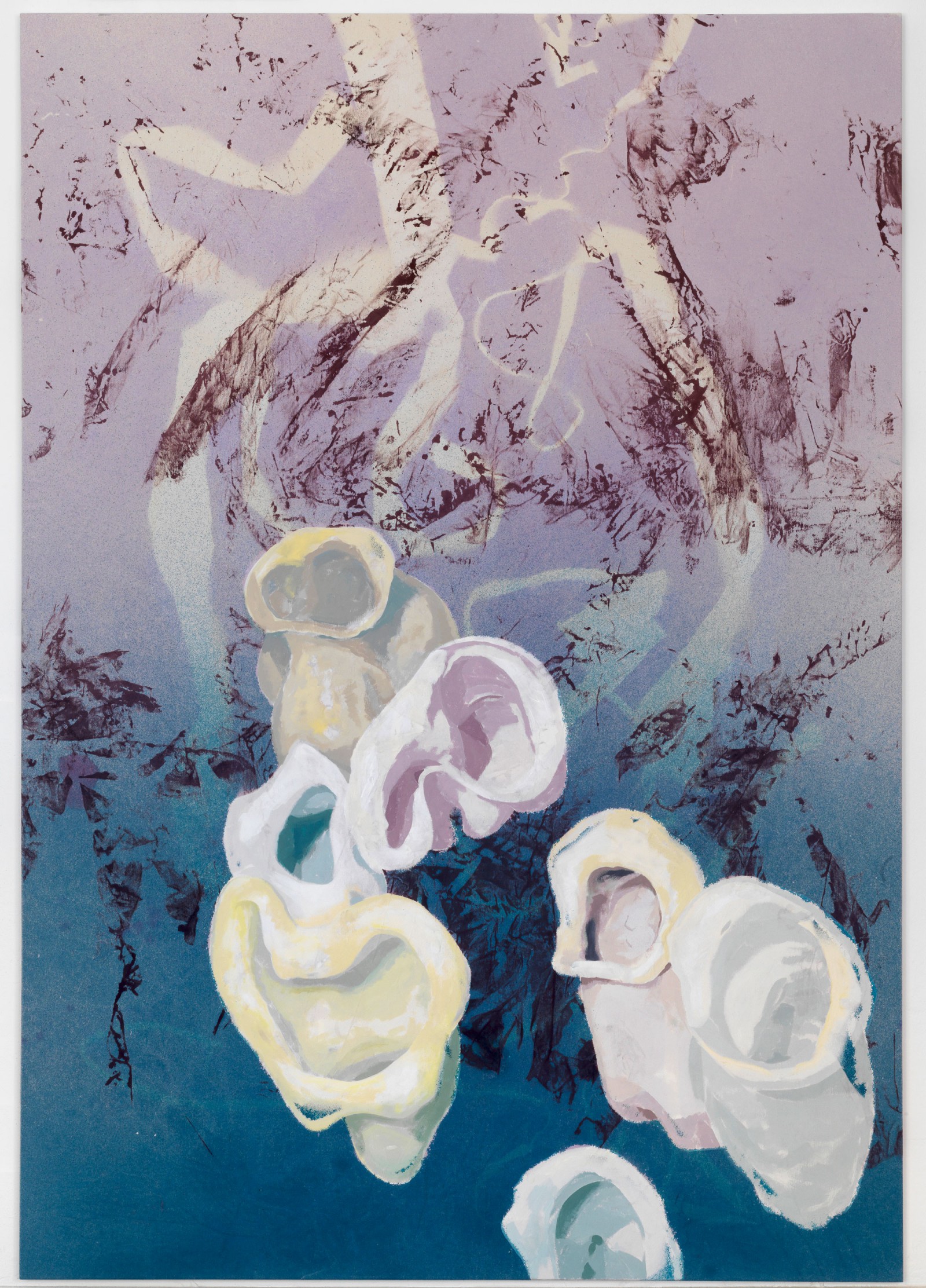 Kim Nekarda: untitled, 2011, vinyl color & body print on cotton, 200 x 140 cm