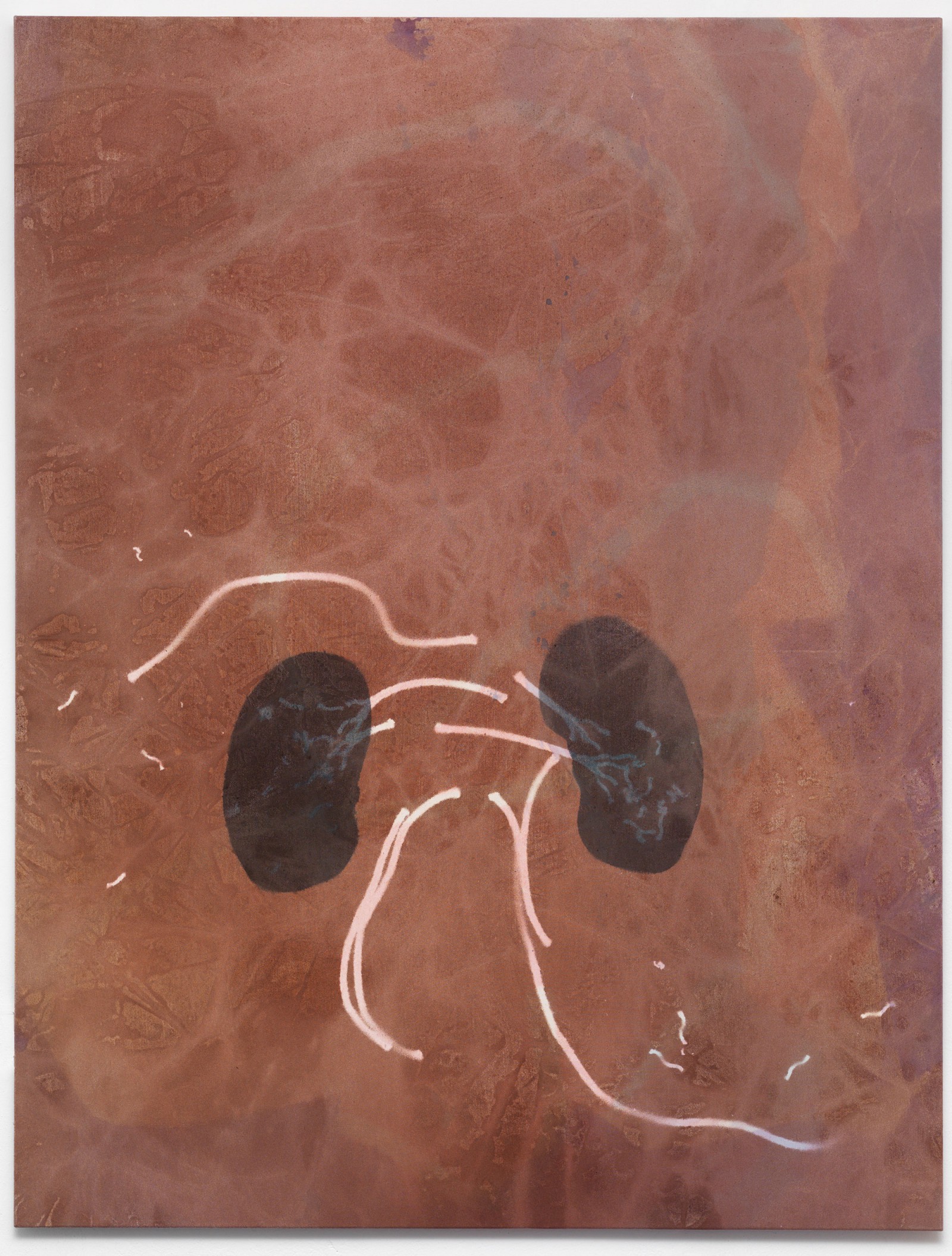 Kim Nekarda: untitled (kanopen), 2010, vinyl color & body print on cotton, 170 x 130 cm