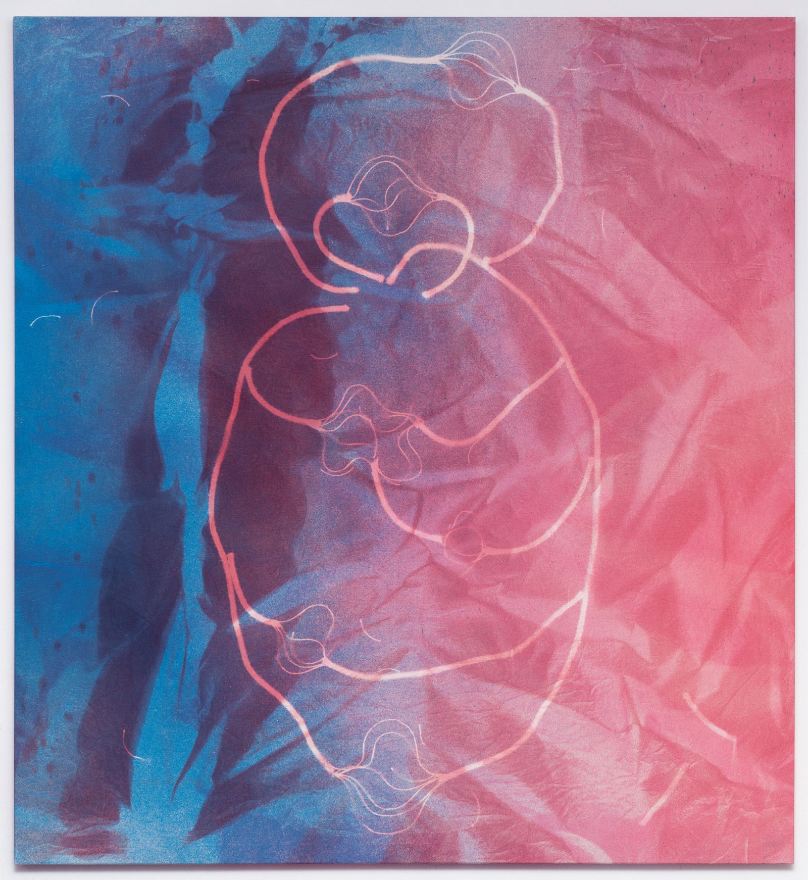Kim Nekarda: untitled (kanopen), 2010, vinyl color & body print on cotton,, 175 x 160 cm
