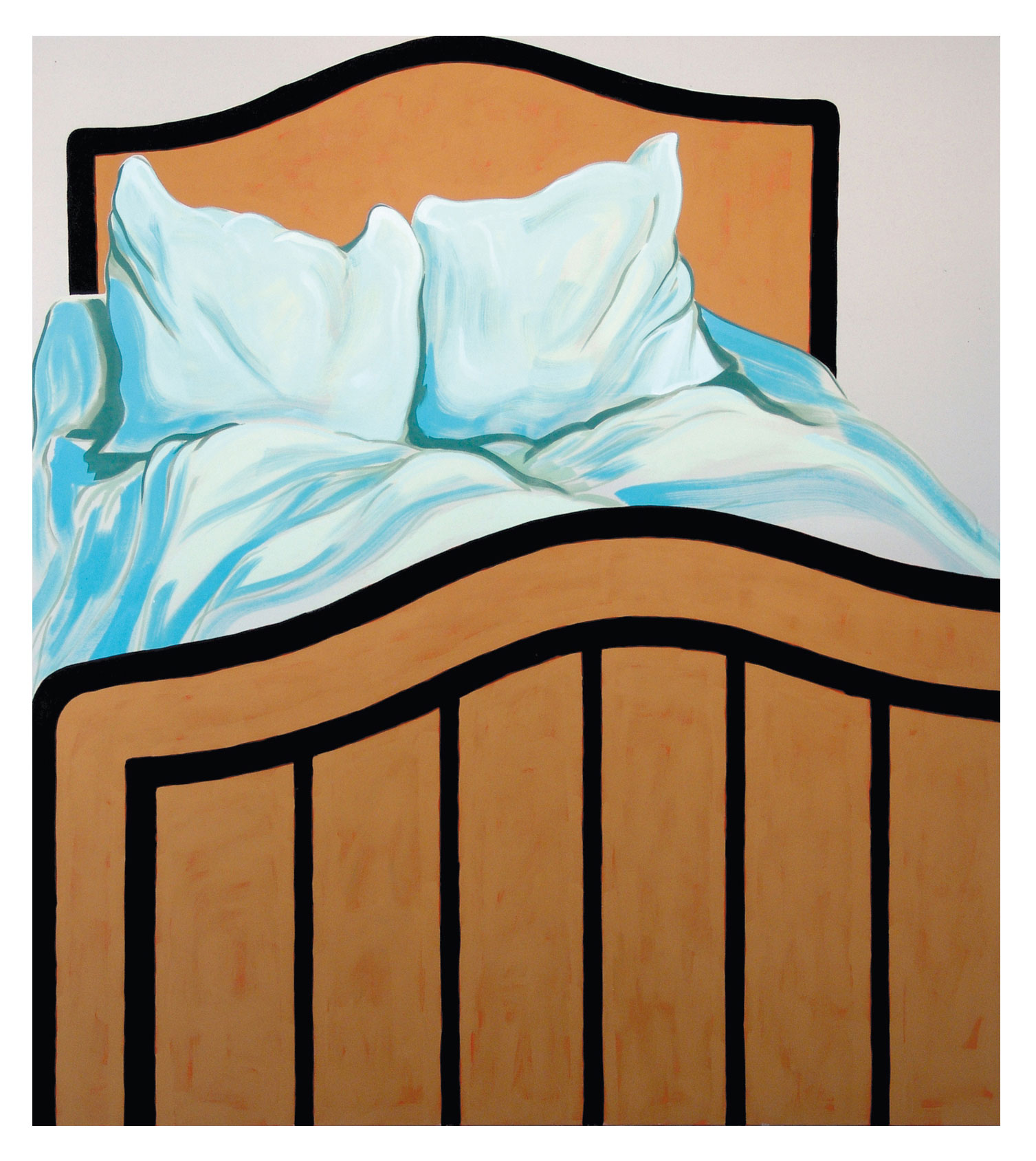Kim Nekarda: lautrec`s bett, 2005, vinyl color on cotton, 180 x 160 cm